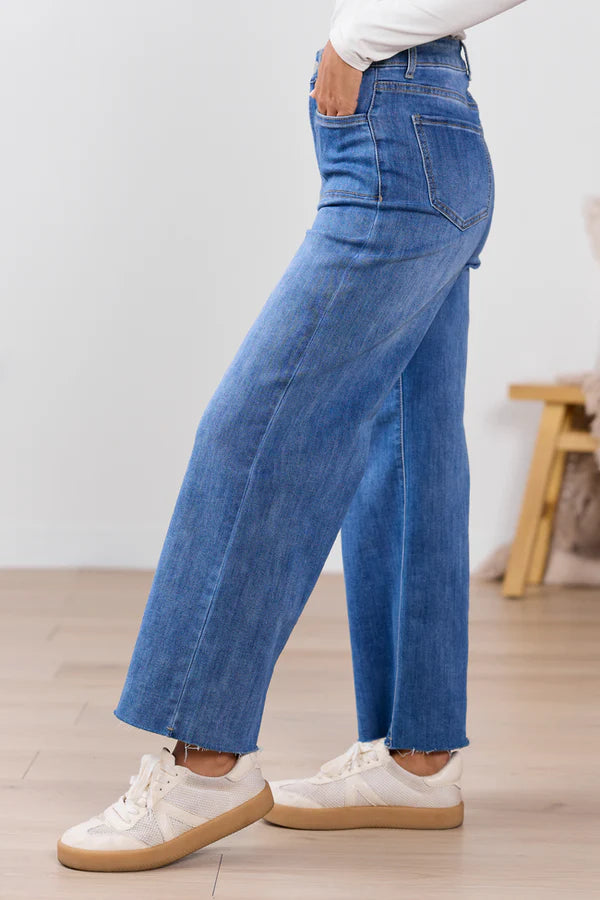 Medium Wash Wide Leg Jeans